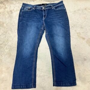 Love Indigo Women's Boot Cut Jeans - Dark Blue